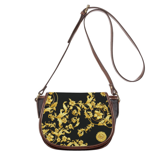 Black gold Tambourin Bag With Single Strap