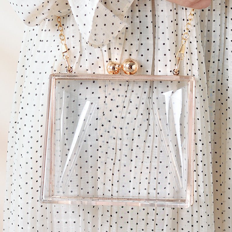 Acrylic Transparent Bag Detachable Chain Ladies Handbag LEGITASY