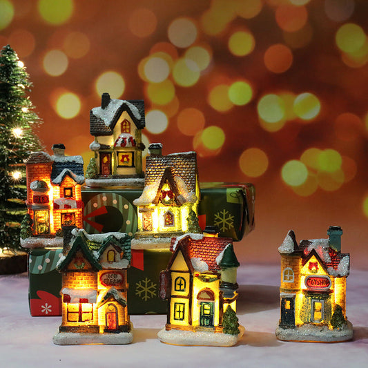 Christmas New Christmas Decorations Resin Small House Micro Landscape Resin House Small Ornament Christmas Gifts LEGITASY