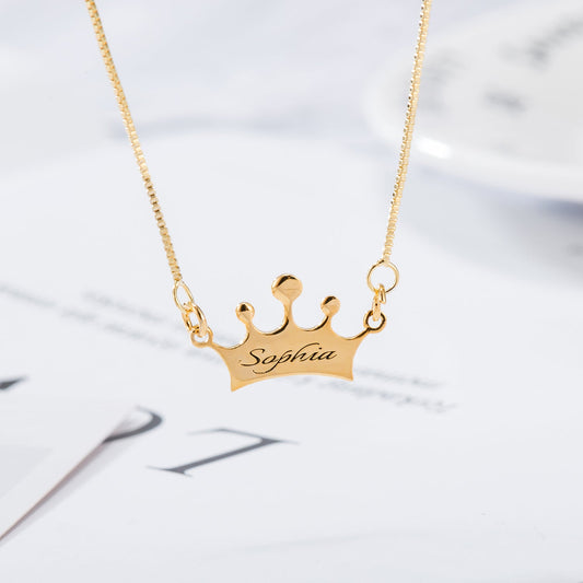 Crown Lettering Custom Name Necklace LEGITASY