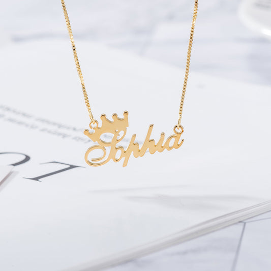 Exquisite Crown Custom Name Necklace LEGITASY