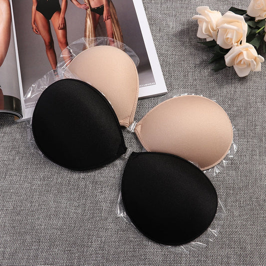 Invisible Push Up Bra Self-Adhesive Silicone Seamless Front Closure Sticky Backless Strapless Bra LEGITASY