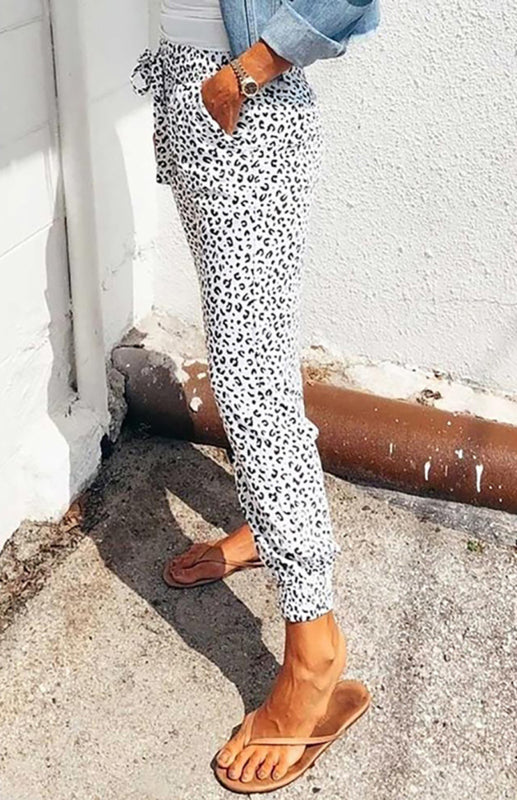 Ladies Casual Fashion Leopard Print Trousers LEGITASY