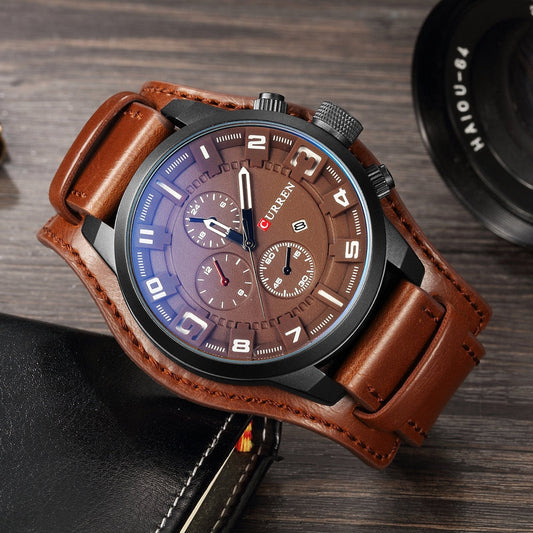 Male Leather Wristwatch LEGITASY