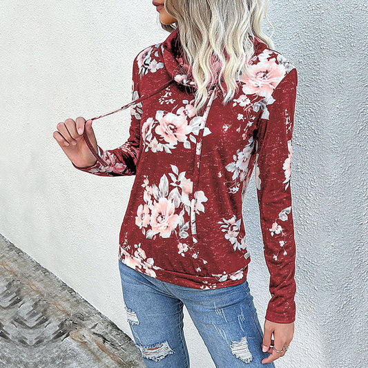 New Ladies Long Sleeve Floral Print Sweatshirt LEGITASY