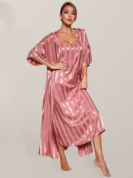 Strap pajamas women's long nightgown high-end home service set LEGITASY