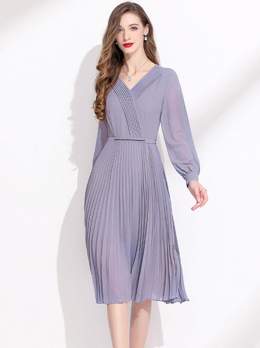 Women’s Lightweight Flowy Ribbed Cocktail Dress With Ribbed Lining LEGITASY