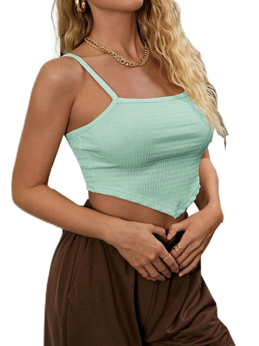 Women's Sexy Sling Solid Color Sleeveless Tank Top LEGITASY