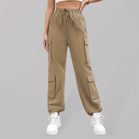 Women's Solid Color Sportswear Essential Cargo Pants LEGITASY